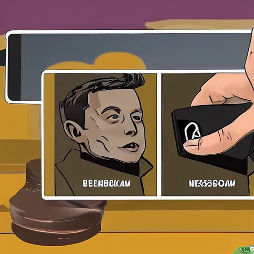 Image similar to wikihow, how to steal elon musk wallet, illustration