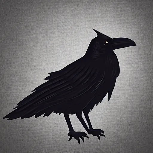 Prompt: Raven, trending on dribbble.com mascot