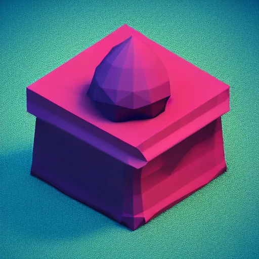 Prompt: Matte 3d low poly icon of Spongepog Squarechamp, lat lighting, isometric 3d render,