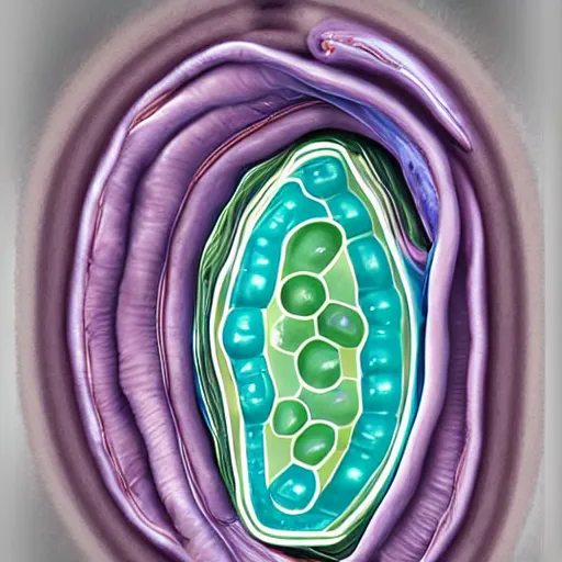 Prompt: the inside of a mitochondria, hyperrealistic,