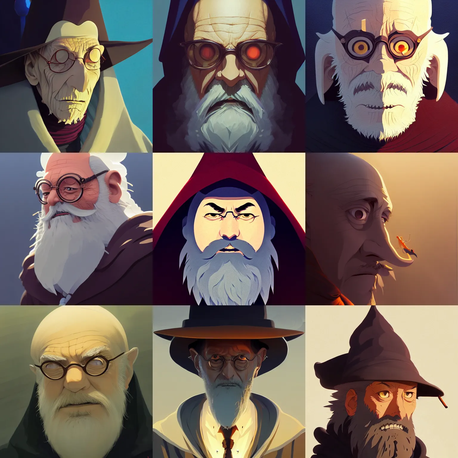 Prompt: portrait of a menacing wizard, artstation, elegant, highly detailed, digital painting, concept art, smooth, sharp focus, illustration, art by studio ghibli, fujita goro, atey ghailan, tom whalen, jean giraud 8 k