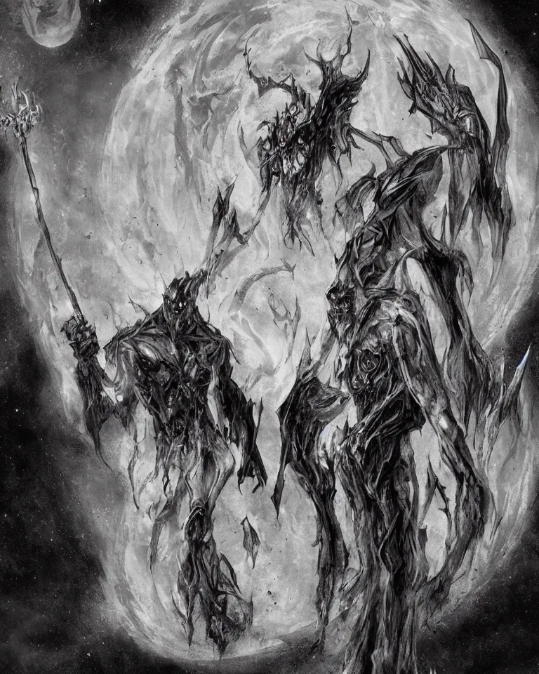 Prompt: charon hades hell concept art