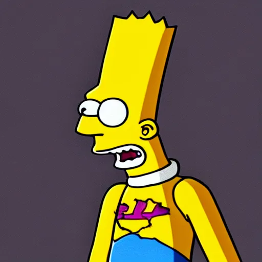 Image similar to Bart Simpson, Illustrator Concept Artist, artstation, 8K