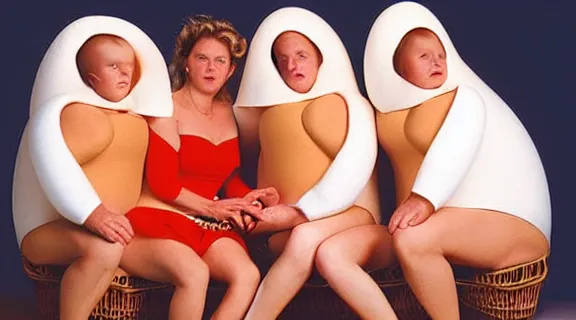 Image similar to The republican party in eggshells photographed by Anne Geddes
