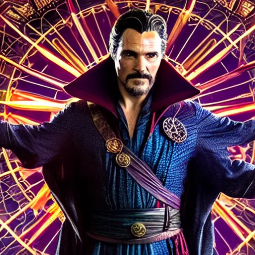 Image similar to A still of Joaquin Phoenix as Dr. Strange. Extremely detailed. Beautiful. 4K. Award winning.