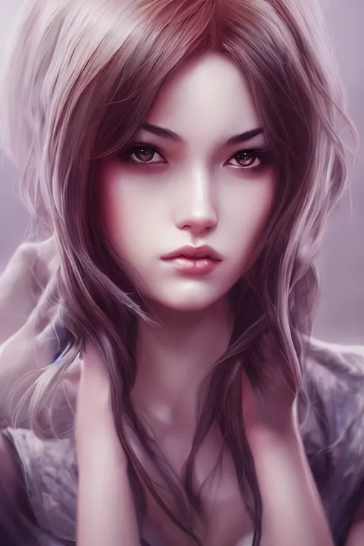 Image similar to a beautiful girl， by Artgerm Lau，hyperdetailed, trending on artstation, trending on deviantart