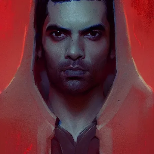 Prompt: A portrait of Rahul Kohli, sith, star wars art, art by greg rutkowski, matte painting, trending on artstation