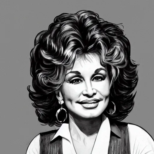 Prompt: young Dolly Parton portrait