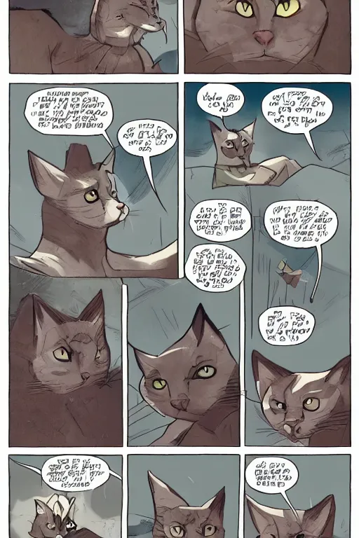 Image similar to a graphic novel comic about warrior cats