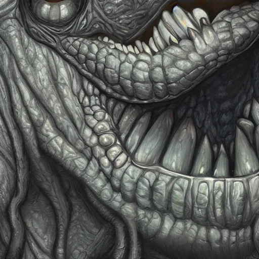 Prompt: a detailed painting of external monster, 4k photorealistic