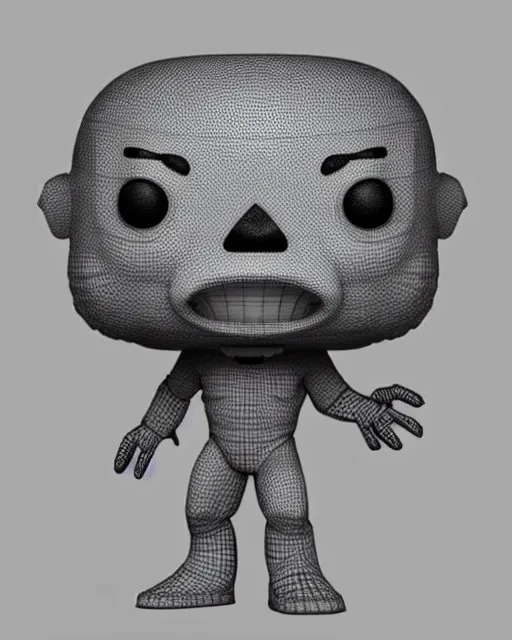 Prompt: full body 3d render of trymacs as a funko pop, studio lighting, white background, blender, trending on artstation, 8k, highly detailed