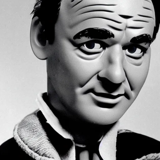 Prompt: robot that looks like Bill Murray, high detail, 1960