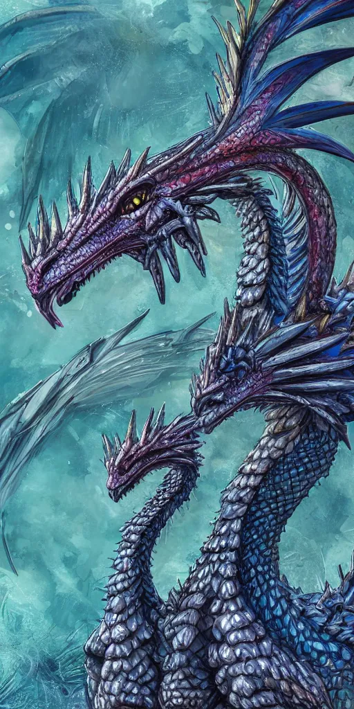 Prompt: 4k close up illustration of a tempest dragon, extremely detailed, award winning, best of the year