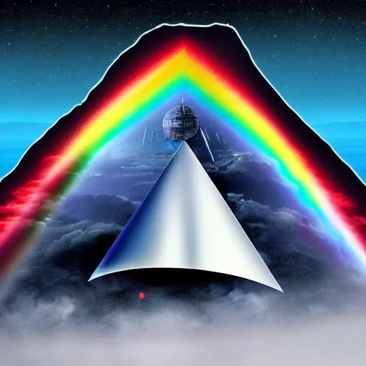 Prompt: pink Floyd dark side of the moon cover, but in 4k and highly detailed.
