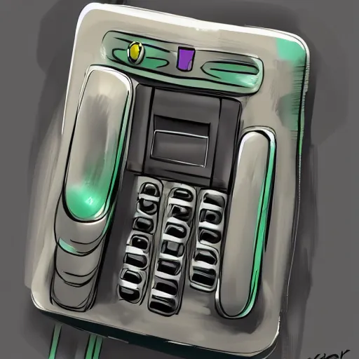 Prompt: phone in 2 1 0 0 concept art