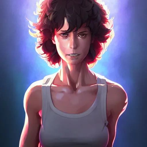 Prompt: buff ellen ripley, portrait shinkai makoto studio ghibli studio key hideaki anno sakimichan stanley artgerm lau rossdraws james jean marc simonetti elegant highly detailed digital painting artstation pixiv