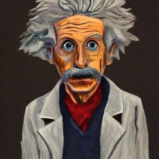 Prompt: skinny einstein portrait