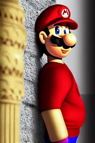 Image similar to “ very very intricate photorealistic photo of a realistic human version of super mario wearing his red cap in an episode of game of thrones, photo is in focus with detailed atmospheric lighting, award - winning details ”