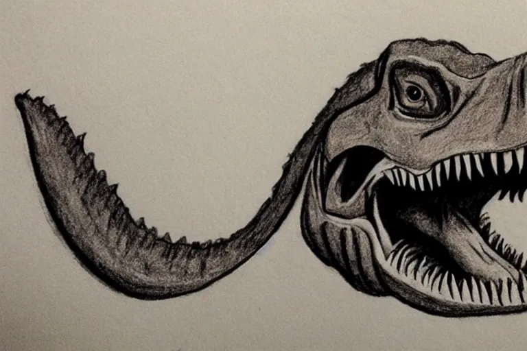 Image similar to how to draw a ( tyrannosaurus, t - rex, dinosaur )