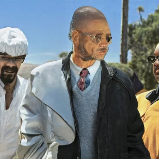 Image similar to walter white as gus fring in breaking bad,