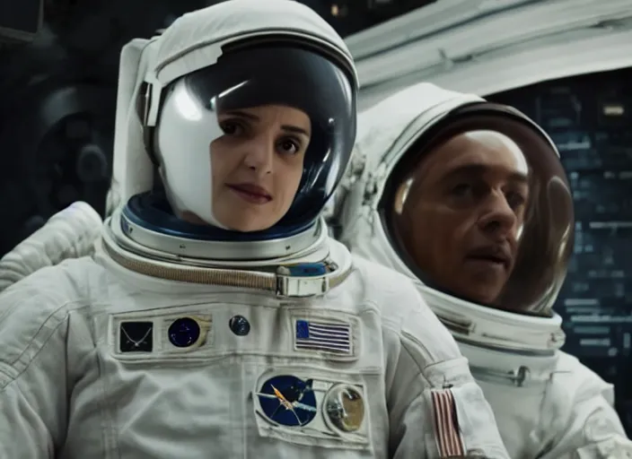 Image similar to film still of anthropomorphic anthropomorphic hiba as astronaut in interstellar, 4 k