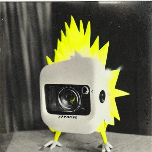 Image similar to 1 9 5 0 s polaroid picture of zapdos