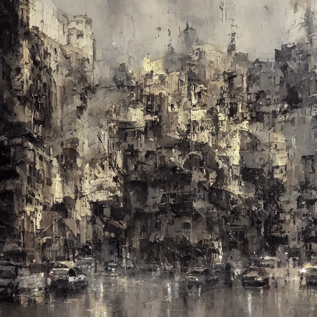 Image similar to tbilisi painted by jeremy mann