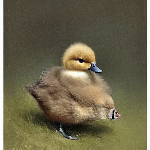 Image similar to ( ( ( ( ( baby duck driving an rc car. muted colors. ) ) ) ) ) by jean - baptiste monge!!!!!!!!!!!!!!!!!!!!!!!!!!!