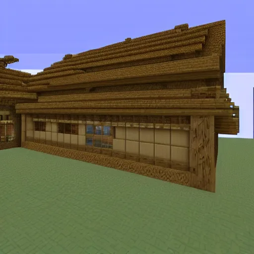 Image similar to japanese style house in minecraft