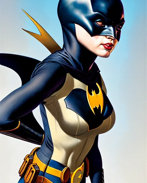 Image similar to batgirl | | realistic shaded, fine details, fine - face, realistic shaded lighting poster by greg rutkowski, magali villeneuve, artgerm, jeremy lipkin, michael garmash, rob rey