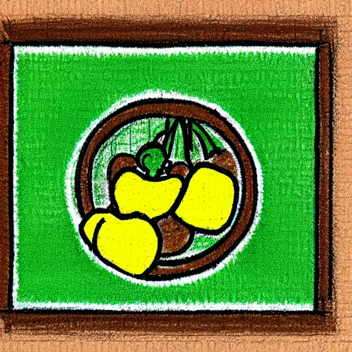 Prompt: stylish logo for an allotment garden club, colors are green, yellow, brown | concept drawing in pencil on graph paper