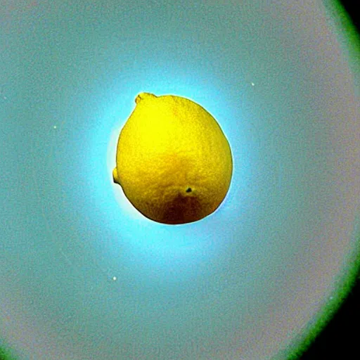 Image similar to cross section lemon, photo by hubble telescope