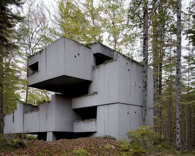 Prompt: cottagecore brutalism