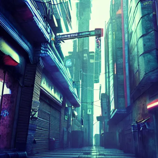 Image similar to grainy atmospheric cyberpunk streets