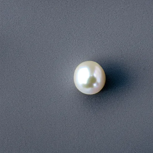 Image similar to a single pearl floating in gray space