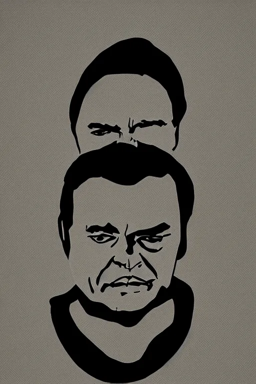 Image similar to minimalist boho style art of mad viktor orban, illustration