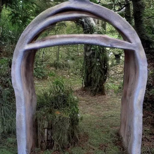 Image similar to a portal in the real world going to fantasy world