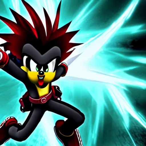 Prompt: shadow the hedgehog