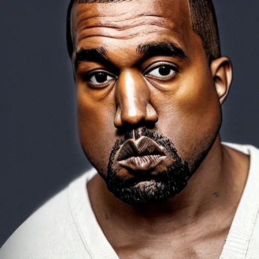 Prompt: kanye west as squidward, photo portrait