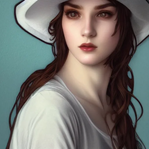 Image similar to just a white boonie hat, artstation, Fashion, Grim fantasy,emotional, EOS R5, f/2.5 , illustration , concept art, award winning photograph, 8k, Alphonse Mucha style, No Background, nobody