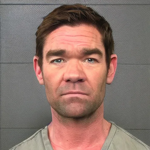 Image similar to antony starr as homelander mugshot