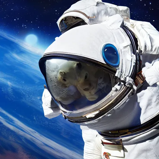 Image similar to cosmonaut horse in a space suit floating in outer space, highly detailed, nasa picture, 4 k