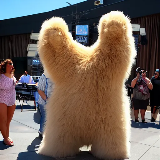 woman wearing mascot costume -  Diffusion