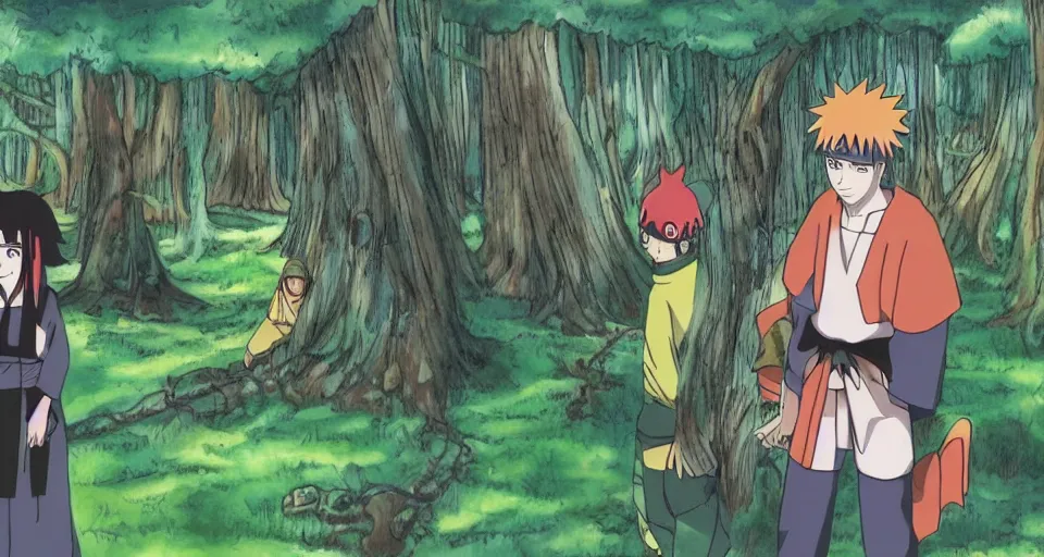 Image similar to Enchanted and magic forest, from Naruto