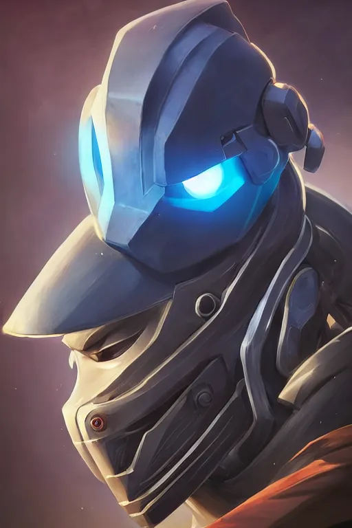 Image similar to epic mask helmet robot ninja portrait stylized as fornite style game design fanart by concept artist gervasio canda, behance hd by jesper ejsing, by rhads, makoto shinkai and lois van baarle, ilya kuvshinov, rossdraws global illumination radiating a glowing aura global illumination ray tracing hdr render in unreal engine 5