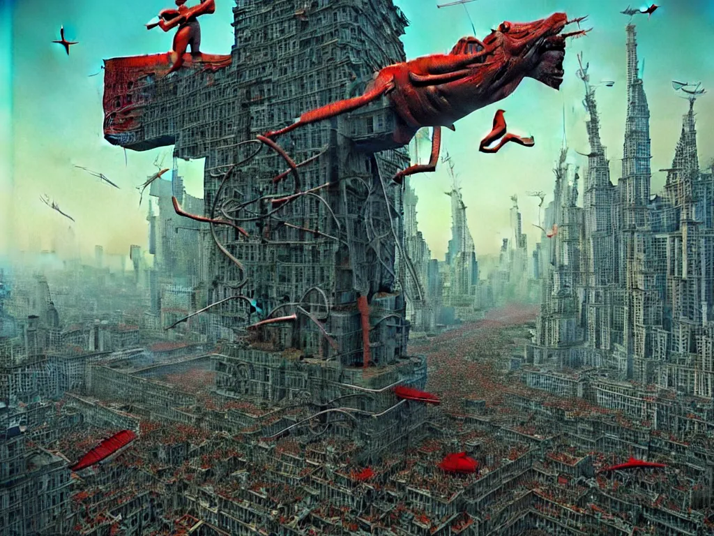 Prompt: highly detailed photo of communism, point of view : up, trending on deviantart, neo surrealism, sharp focus, 4 k, a lot of little details, octane, masterpiece, art by max ernst, art by jim burns