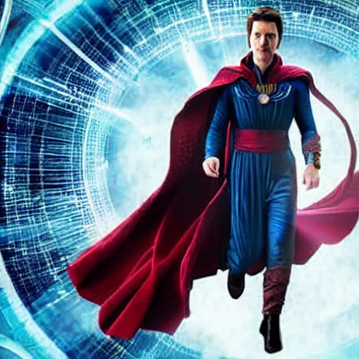 Prompt: film still of Tom Cruise as Doctor Strange in the Multiverse of Madness