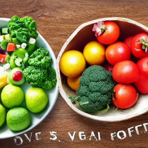 Prompt: vegan food vs real food