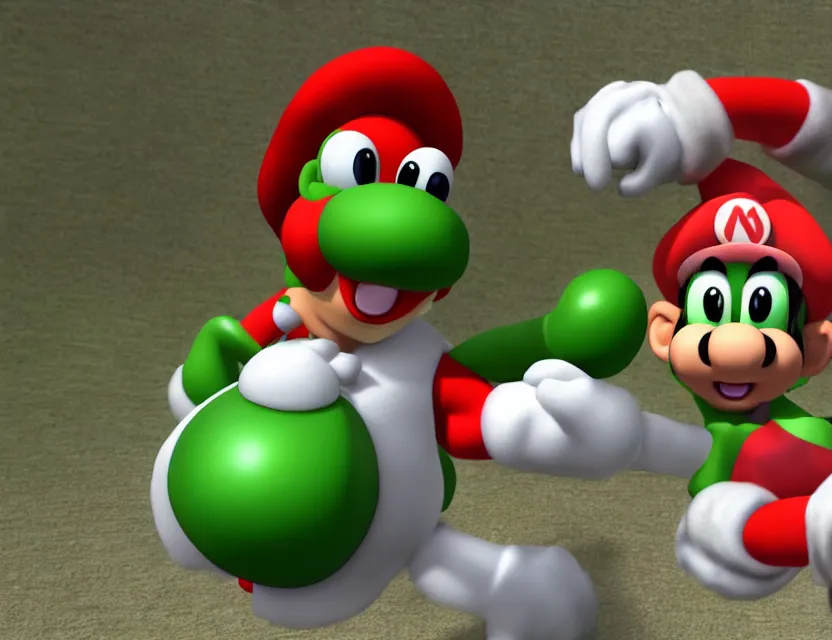 Image similar to portrait of yoshi from nintendo, head and torso, unreal engine