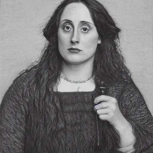 Image similar to portrait of isy suttie, preraphaelite, 8 k